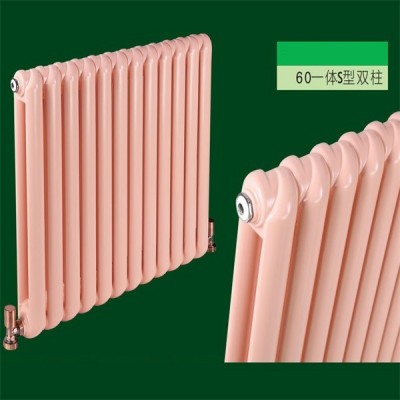 钢制60一体S型双柱低碳钢暖气片家用采暖散热器