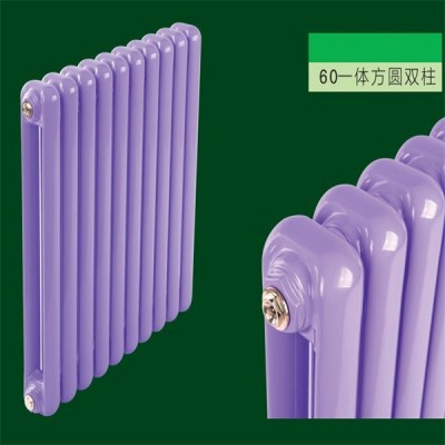 钢制60一体方圆双柱暖气片家用二柱水暖散热器