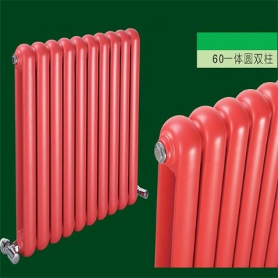 钢制60一体圆双柱卧室取暖暖气片家用散热器