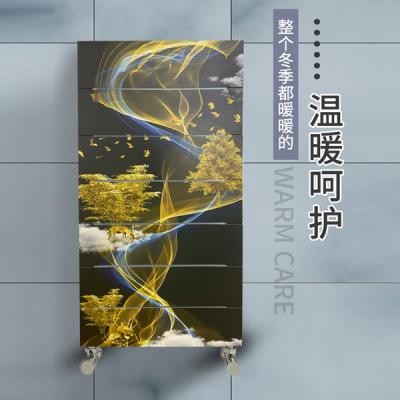 铜铝复合彩绘背篓暖气片激光印花散热器