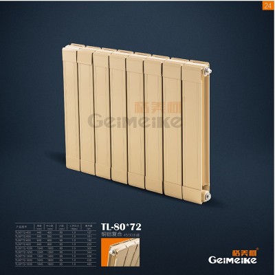 铜铝复合80X72散热器