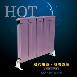铜铝复合132X60双水道散热器厂