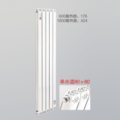 铜铝复合单水道80X80散热器